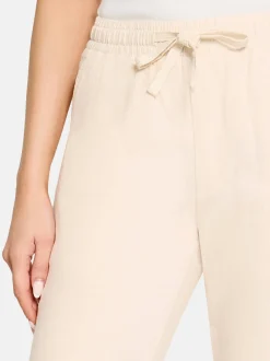Cartoon Damen Leinenhose in beige