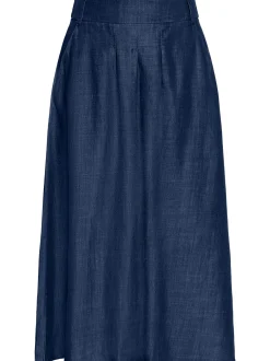Cartoon Damen Midirock in denim - Länge: midi