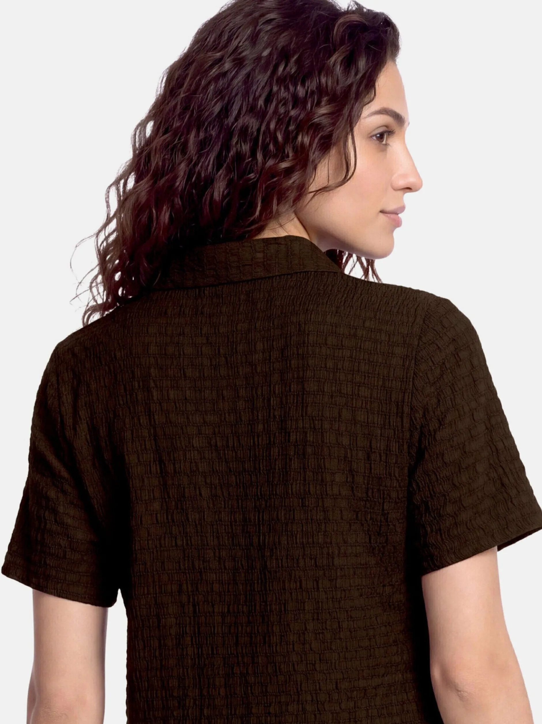Cartoon Damen Polokleid in braun