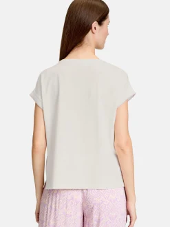 Cartoon Damen Printshirt in rosa mehrfarbig