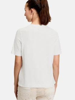 Cartoon Damen Printshirt in weiß mehrfarbig