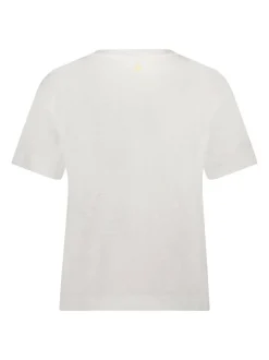 Cartoon Damen Printshirt in weiß mehrfarbig