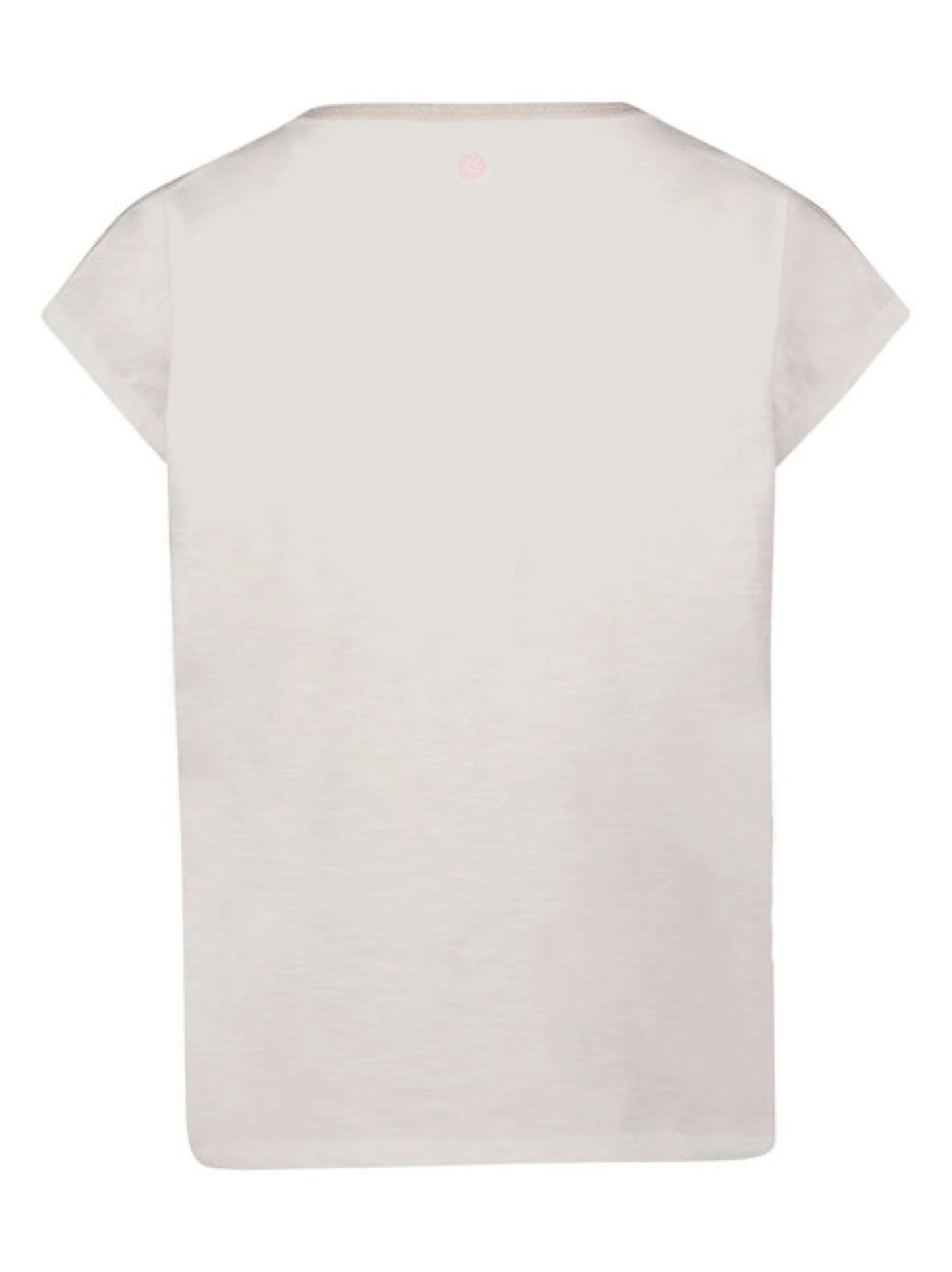 Cartoon Damen Rundhalsshirt in rosa mehrfarbig