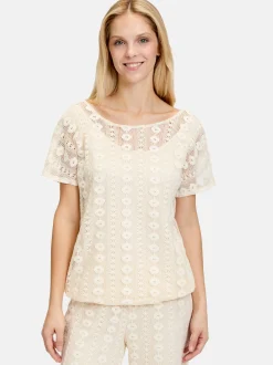 Cartoon Damen Spitzenshirt in ecru