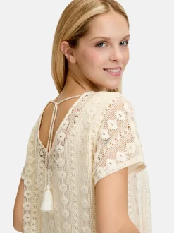 Cartoon Damen Spitzenshirt in ecru