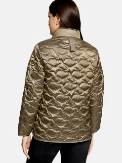 Cartoon Damen Steppjacke in schilf