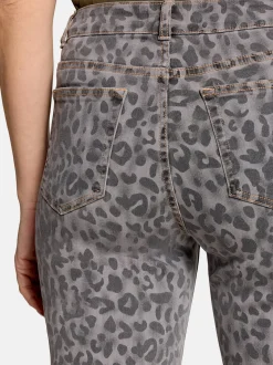 Cartoon Damen Stretch-Jeans in grau mehrfarbig