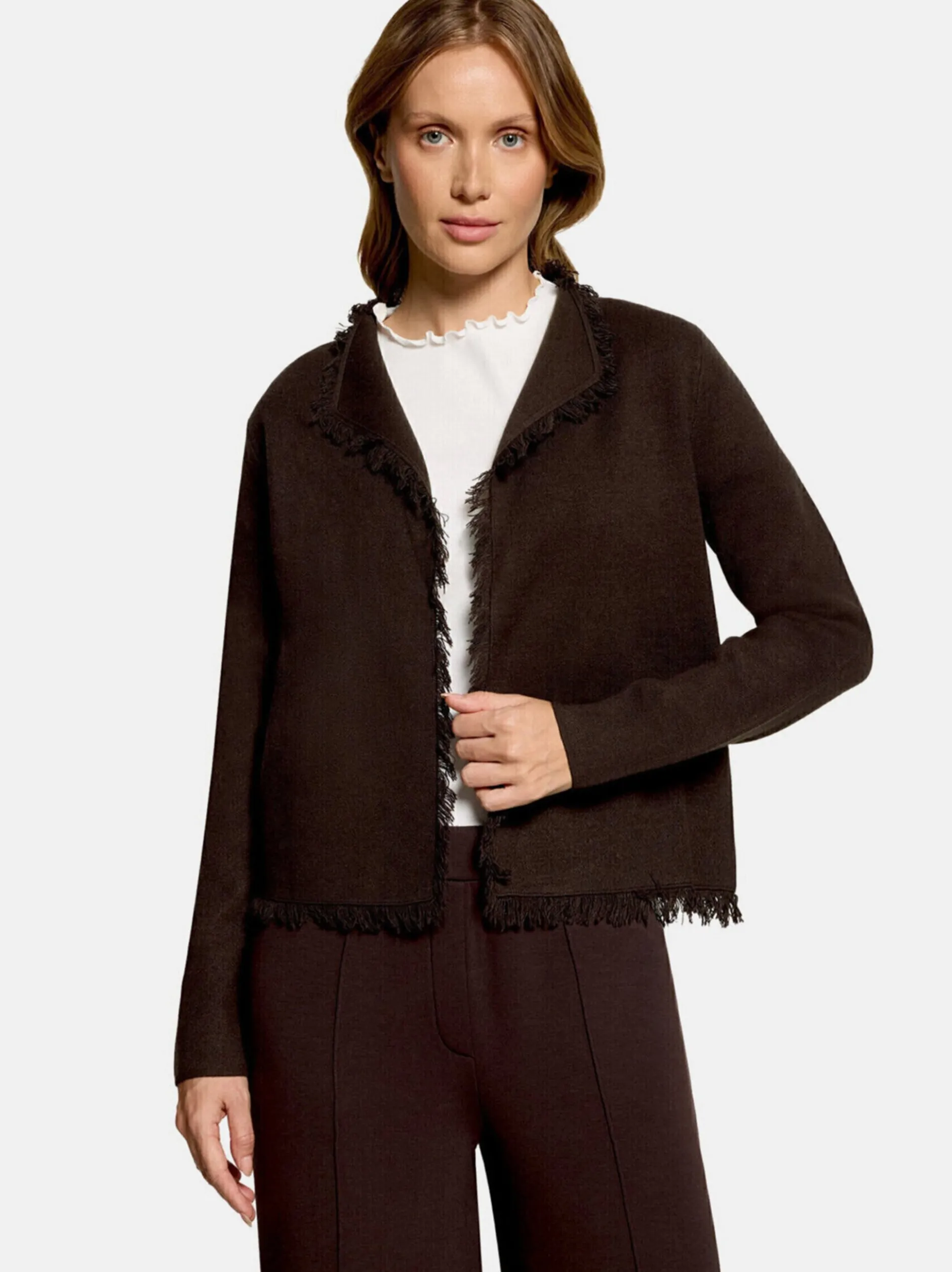 Cartoon Damen Strick-Cardigan in braun
