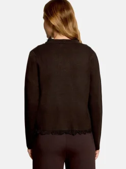 Cartoon Damen Strick-Cardigan in braun