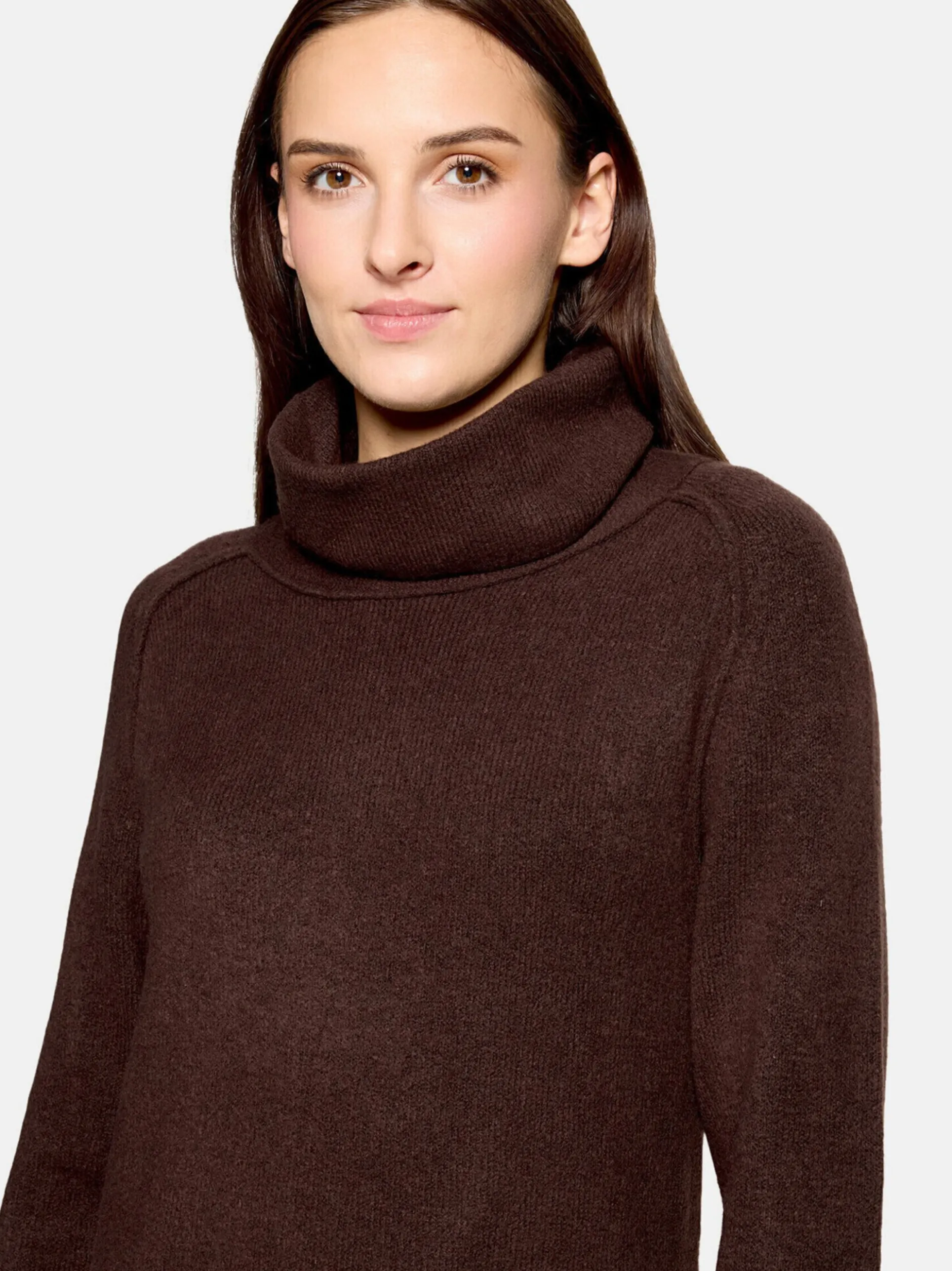 Cartoon Damen Strickkleid in braun