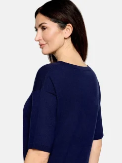 Cartoon Damen Strickpullover in marine royal