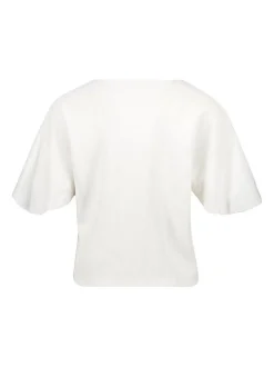 Cartoon Damen Strickshirt in weiß