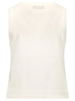 Cartoon Damen Strick-Top in weiß