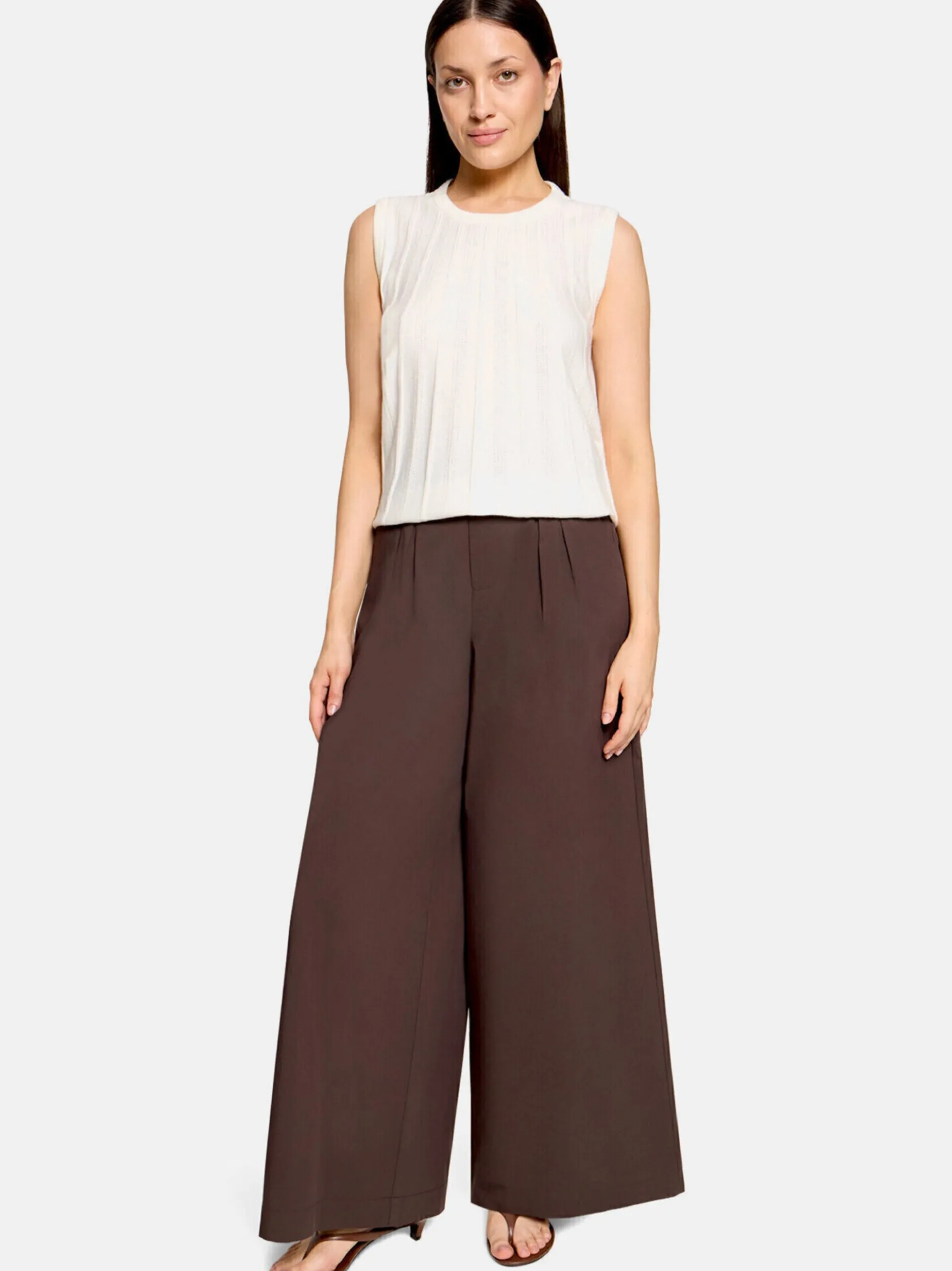 Cartoon Damen Strick-Top in weiß