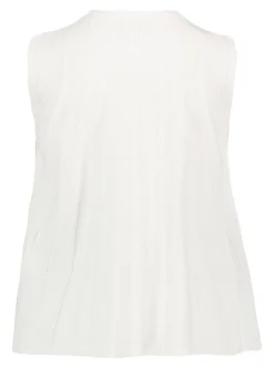 Cartoon Damen Strick-Top in weiß