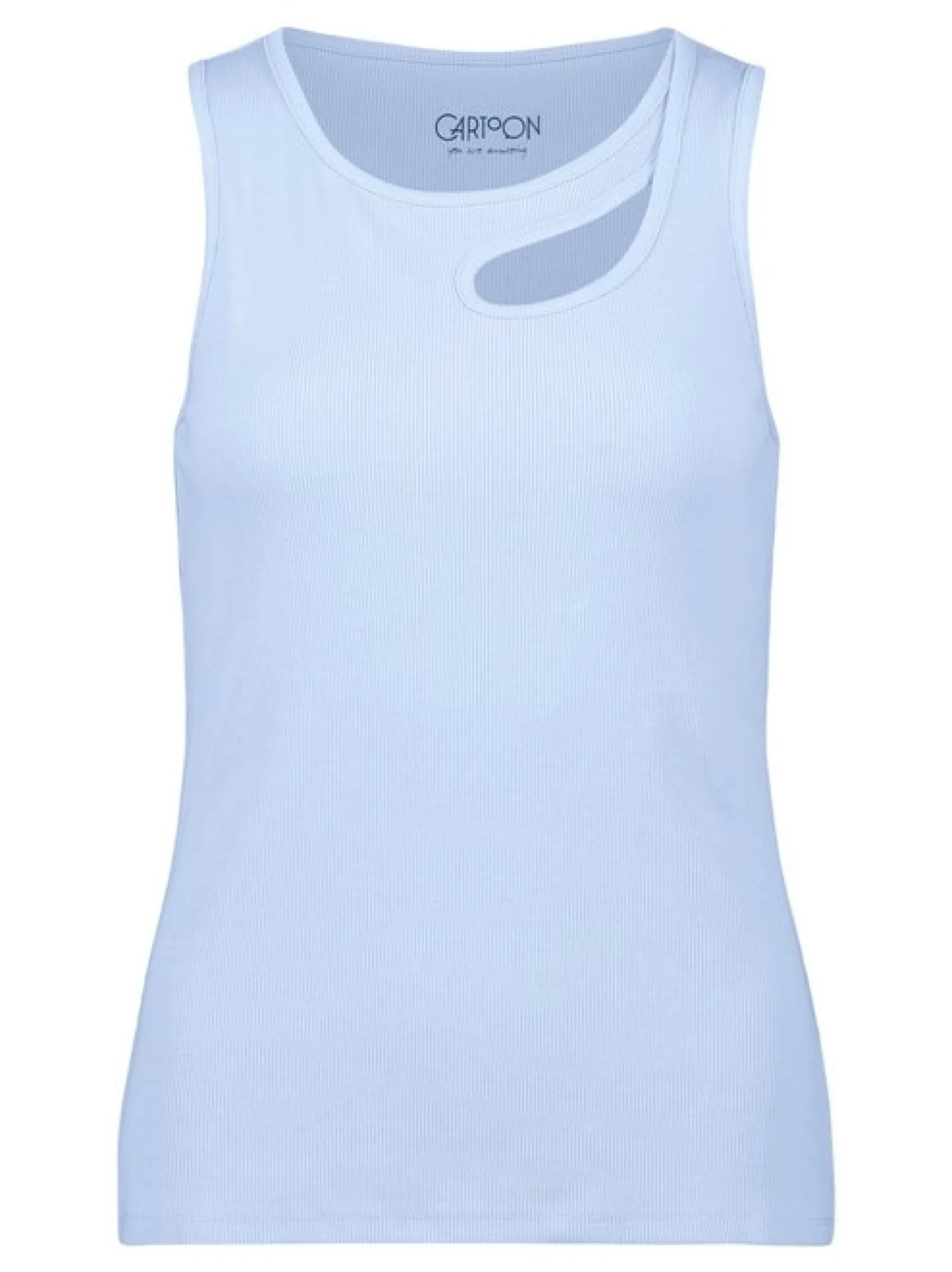 Cartoon Damen Top in hellblau