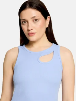 Cartoon Damen Top in hellblau