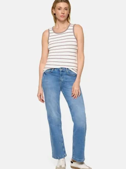 Cartoon Damen Top in weiß beige