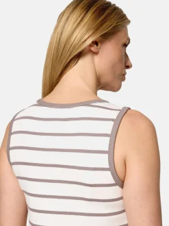 Cartoon Damen Top in weiß beige