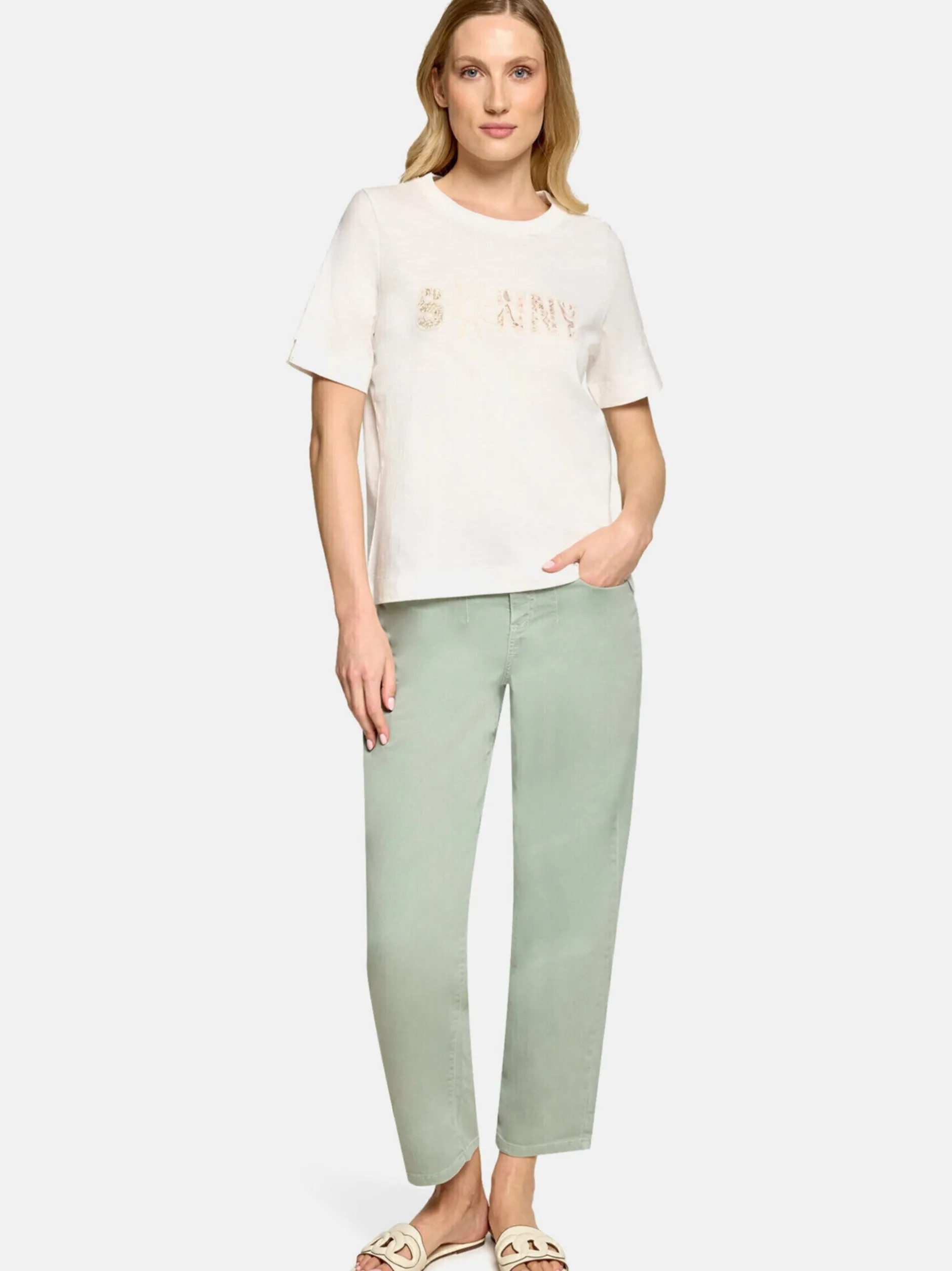 Cartoon Damen T-Shirt in ecru
