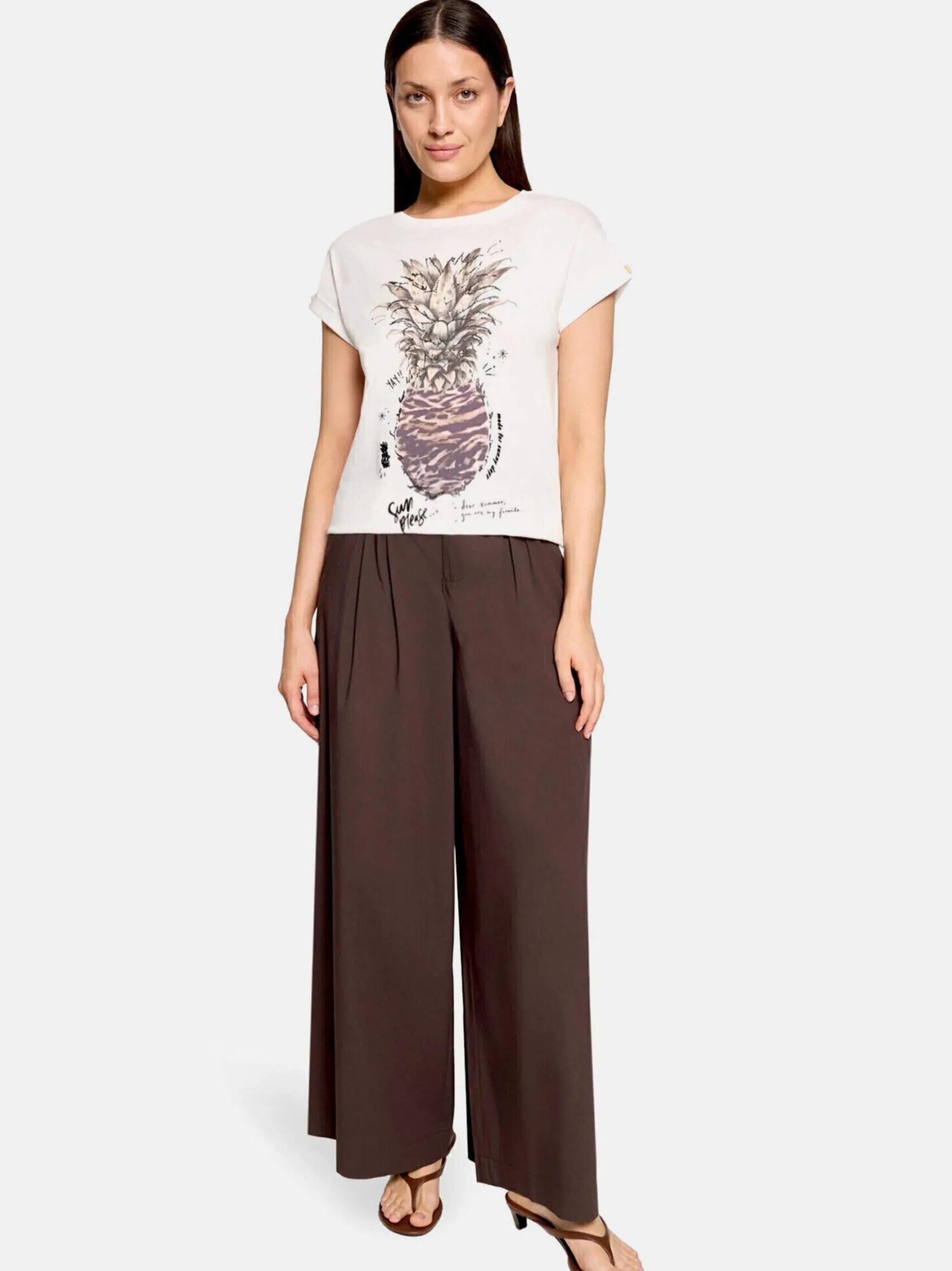 Cartoon Damen T-Shirt in weiß