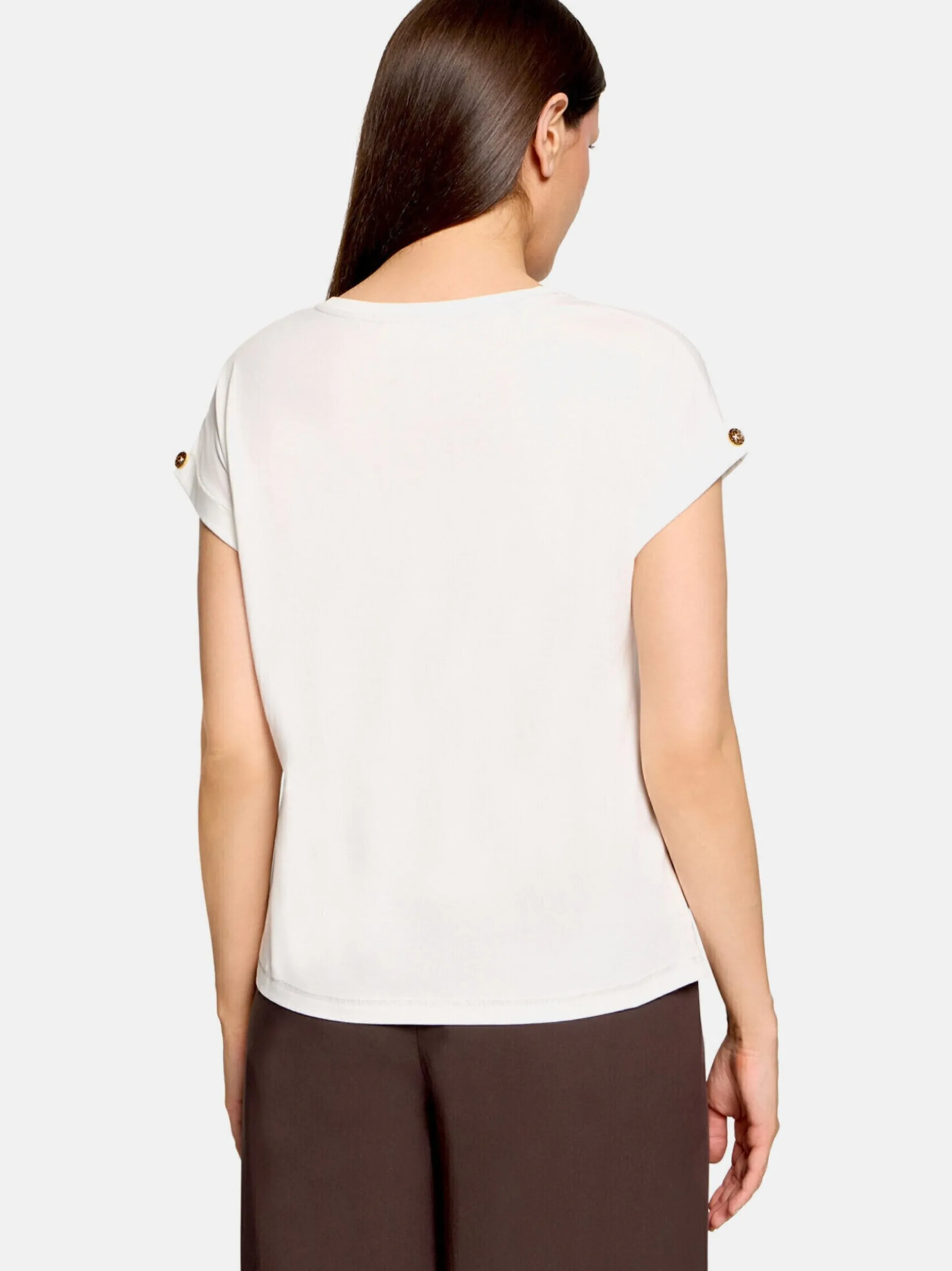 Cartoon Damen T-Shirt in weiß