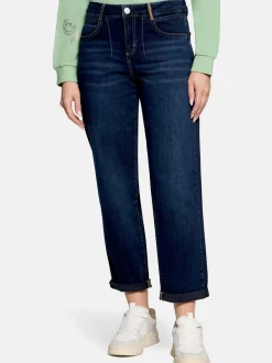 Cartoon Damen Used Look-Jeans in marine royal