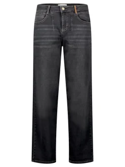 Cartoon Damen Used Look-Jeans in schwarz denim