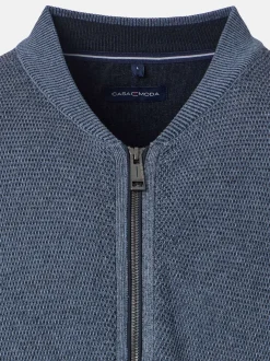 CASAMODA Herren Basic Strickjacke in blau