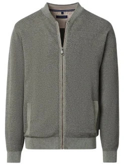 CASAMODA Herren Basic Strickjacke in oliv