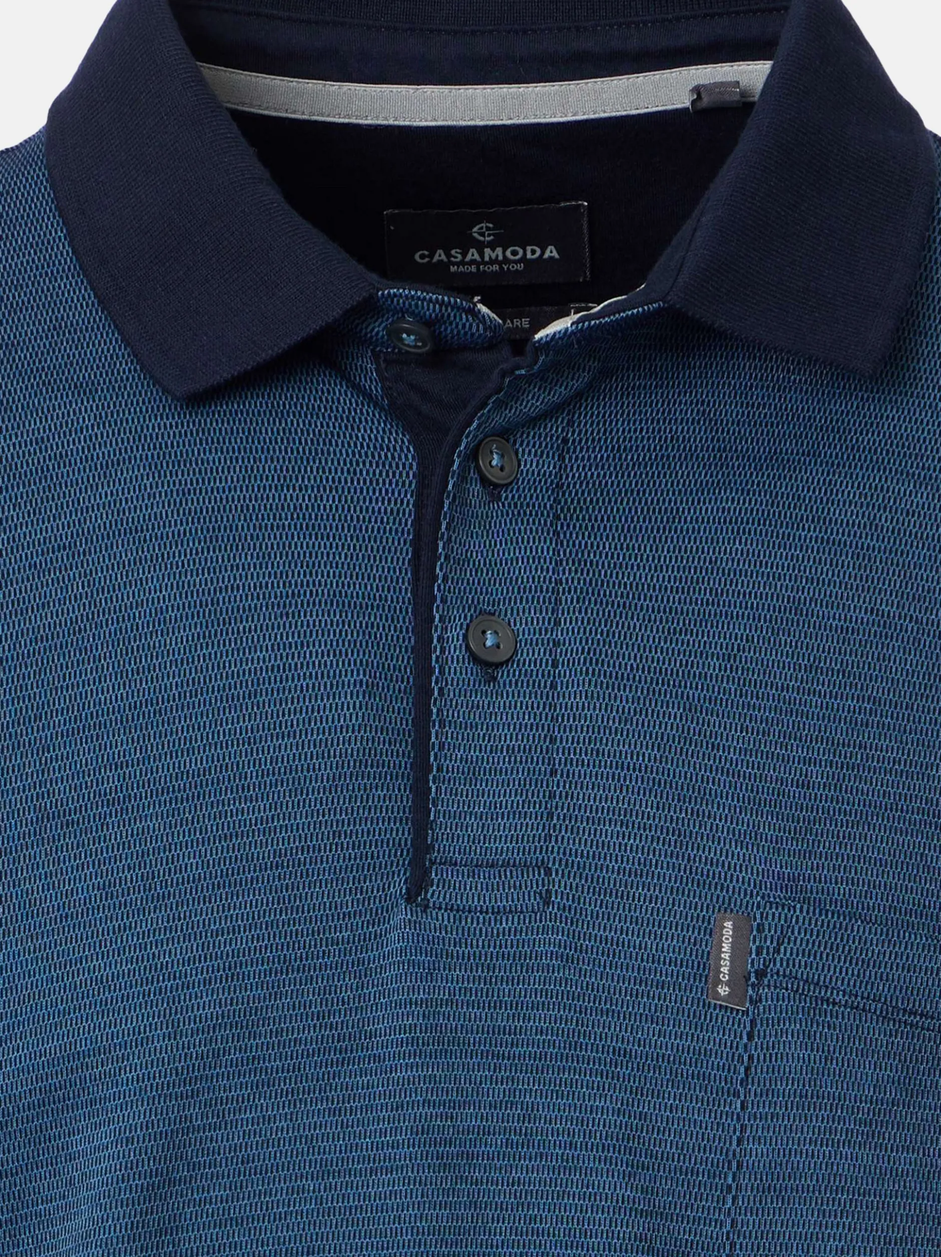 CASAMODA Herren Poloshirt im 2er-Pack Basic in blau