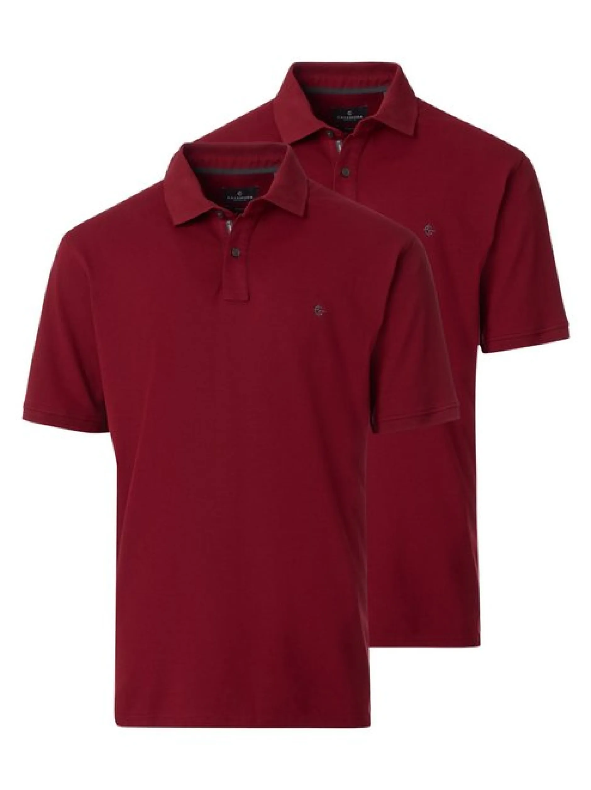 CASAMODA Herren Poloshirts im 2er-Pack in rot