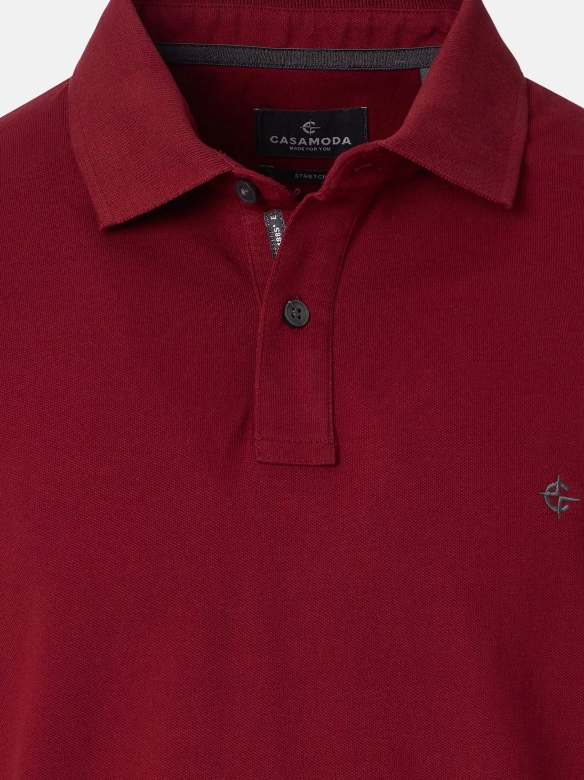 CASAMODA Herren Poloshirts im 2er-Pack in rot