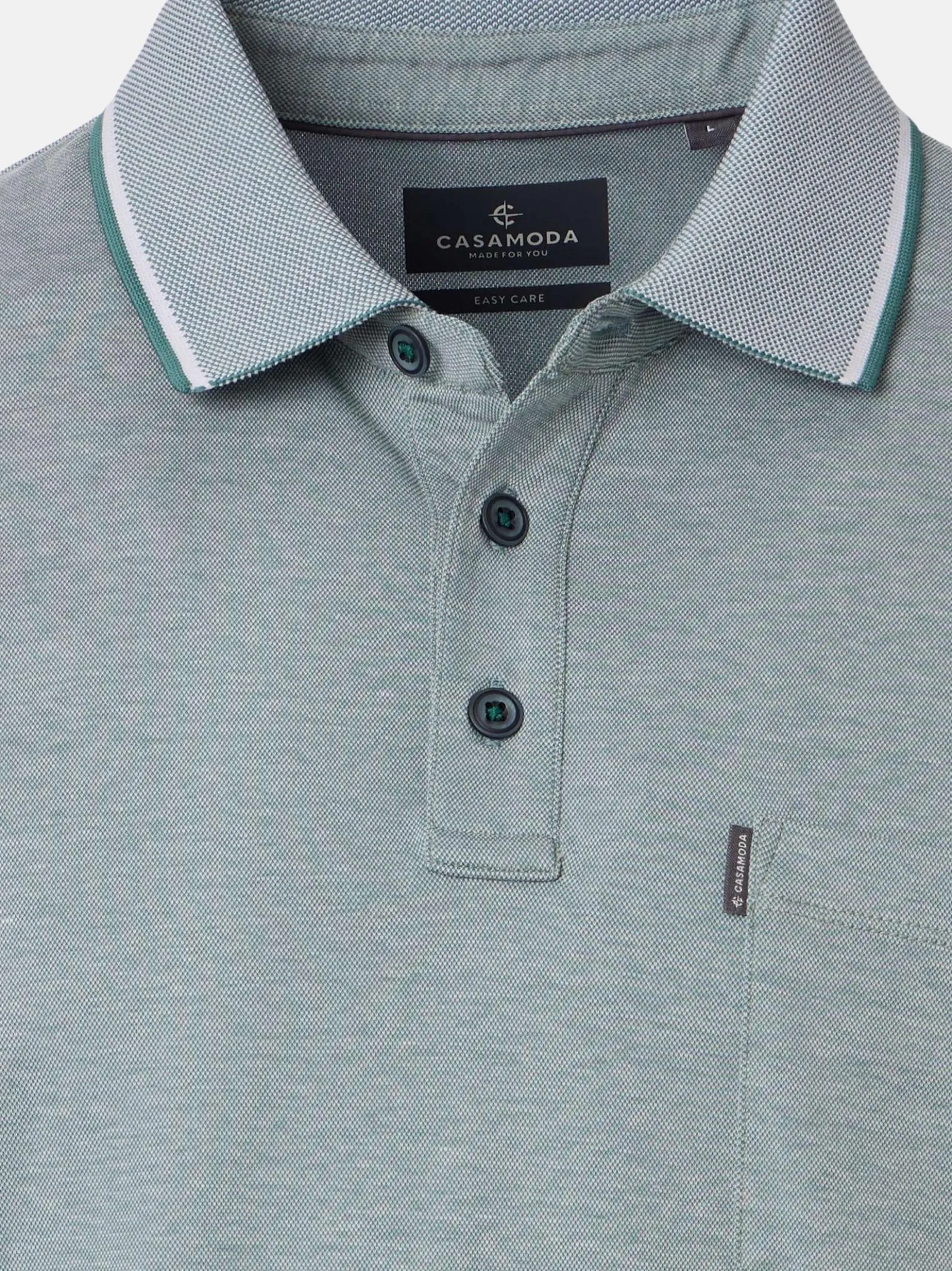 CASAMODA Herren Poloshirts im 2er-Pack in grün