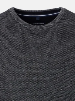 CASAMODA Herren Pullover - Basic in anthrazit
