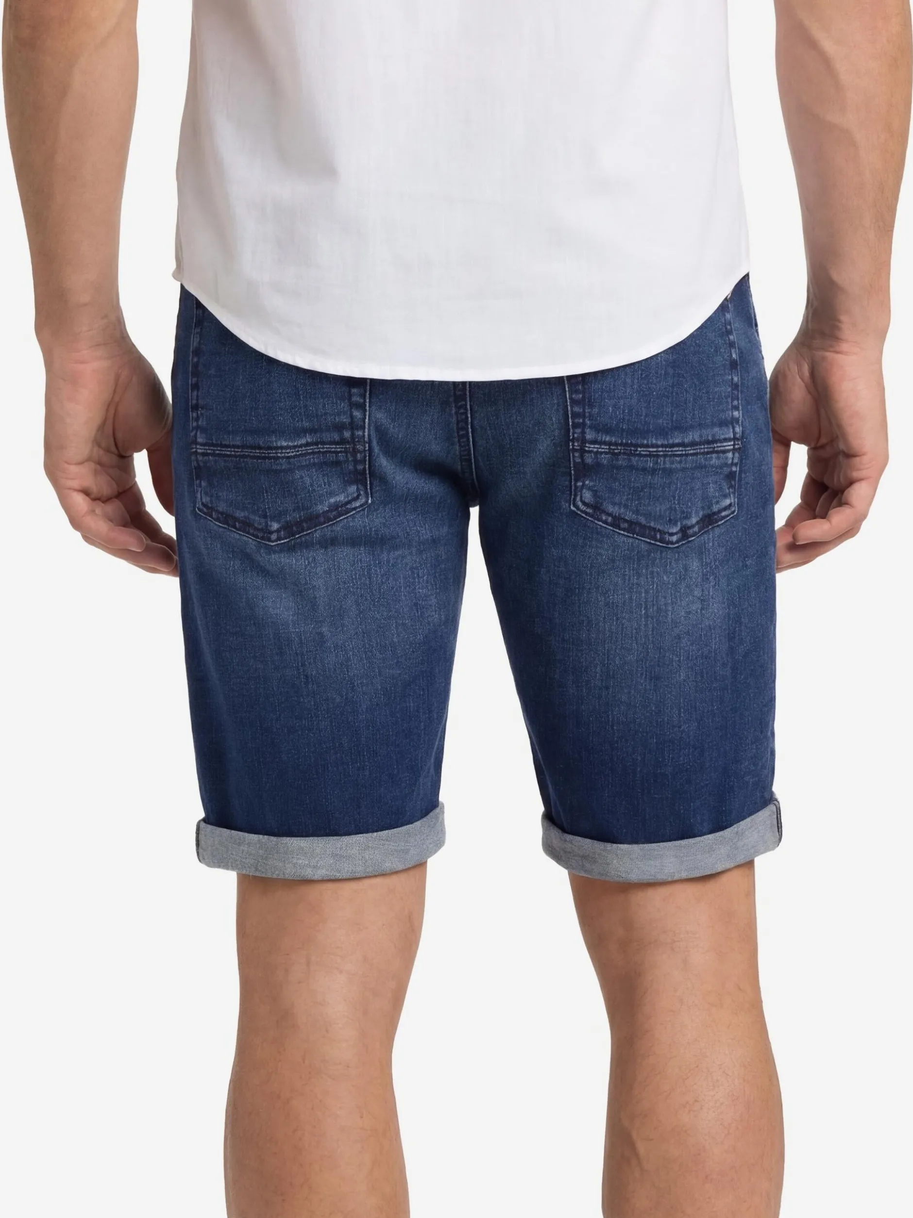CASAMODA Herren Shorts - High Flex in medium stone denim