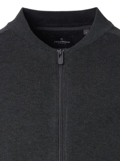 CASAMODA Herren Strickjacke - Basic in grau