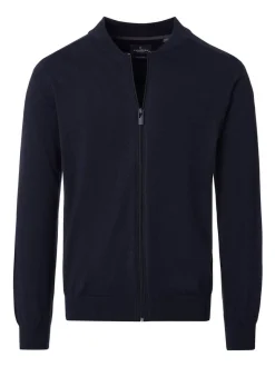 CASAMODA Herren Strickjacke - Basic in blau