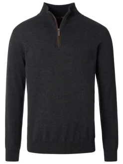 CASAMODA Herren Troyer - Basic in anthrazit
