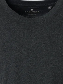 CASAMODA Herren T-Shirt - 3er Pack Basic in grau
