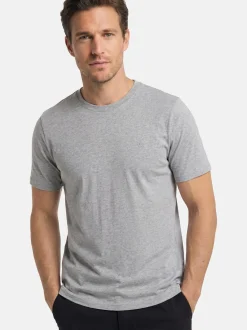 CASAMODA Herren T-Shirt - 3er Pack Basic in hellblau