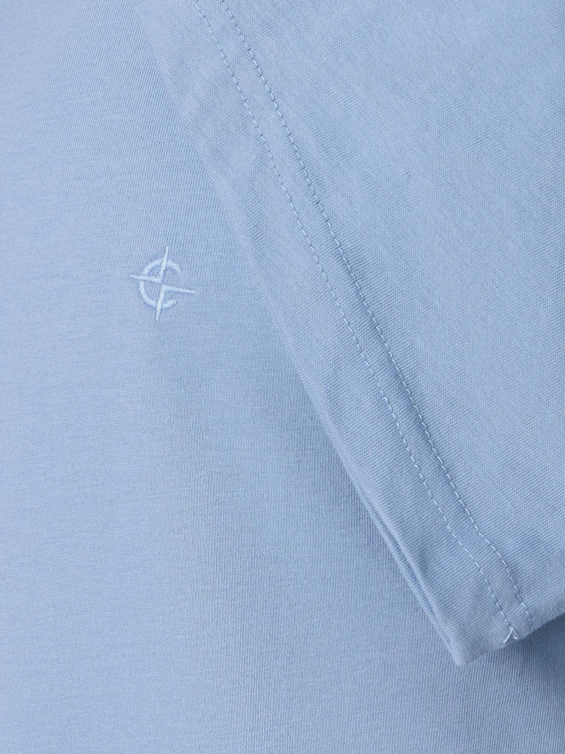 CASAMODA Herren T-Shirt - 3er Pack Basic in hellblau