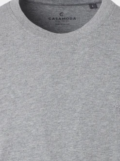 CASAMODA Herren T-Shirt - 3er Pack Basic in grau