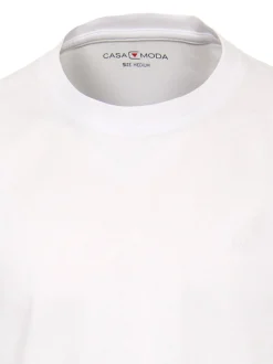 CASAMODA Herren T-Shirt - 4er Pack Basic in weiß