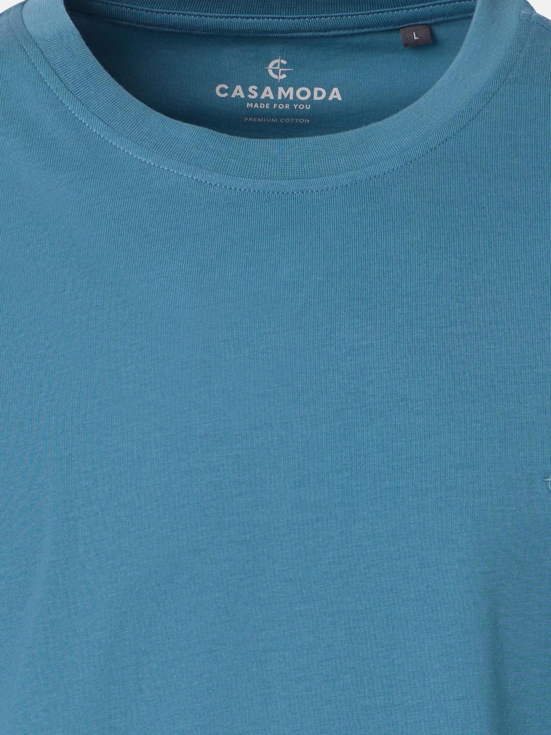 CASAMODA Herren T-Shirt - 3er Pack Basic in blau