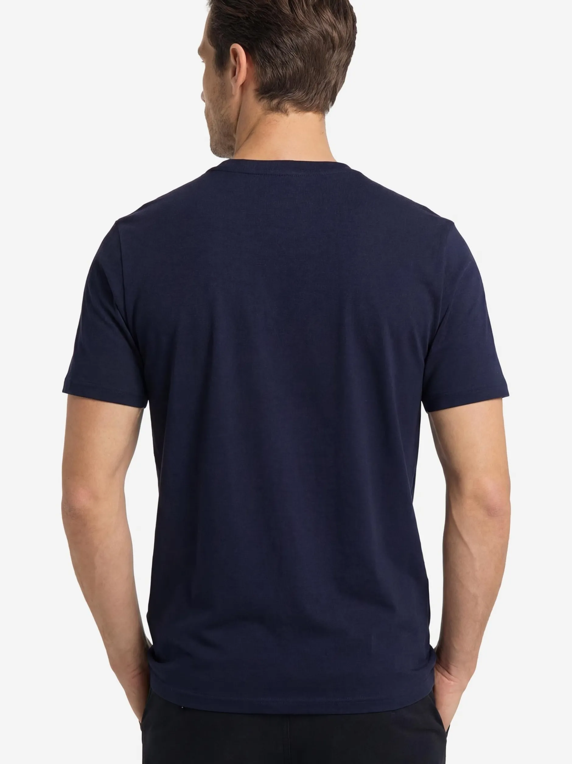 CASAMODA Herren T-Shirt - 2er-Pack in marine blau