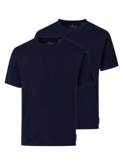 CASAMODA Herren T-Shirt - 2er-Pack in marine blau