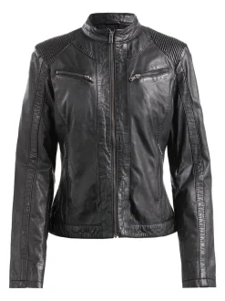 CBL Damen Lederjacke in schoko
