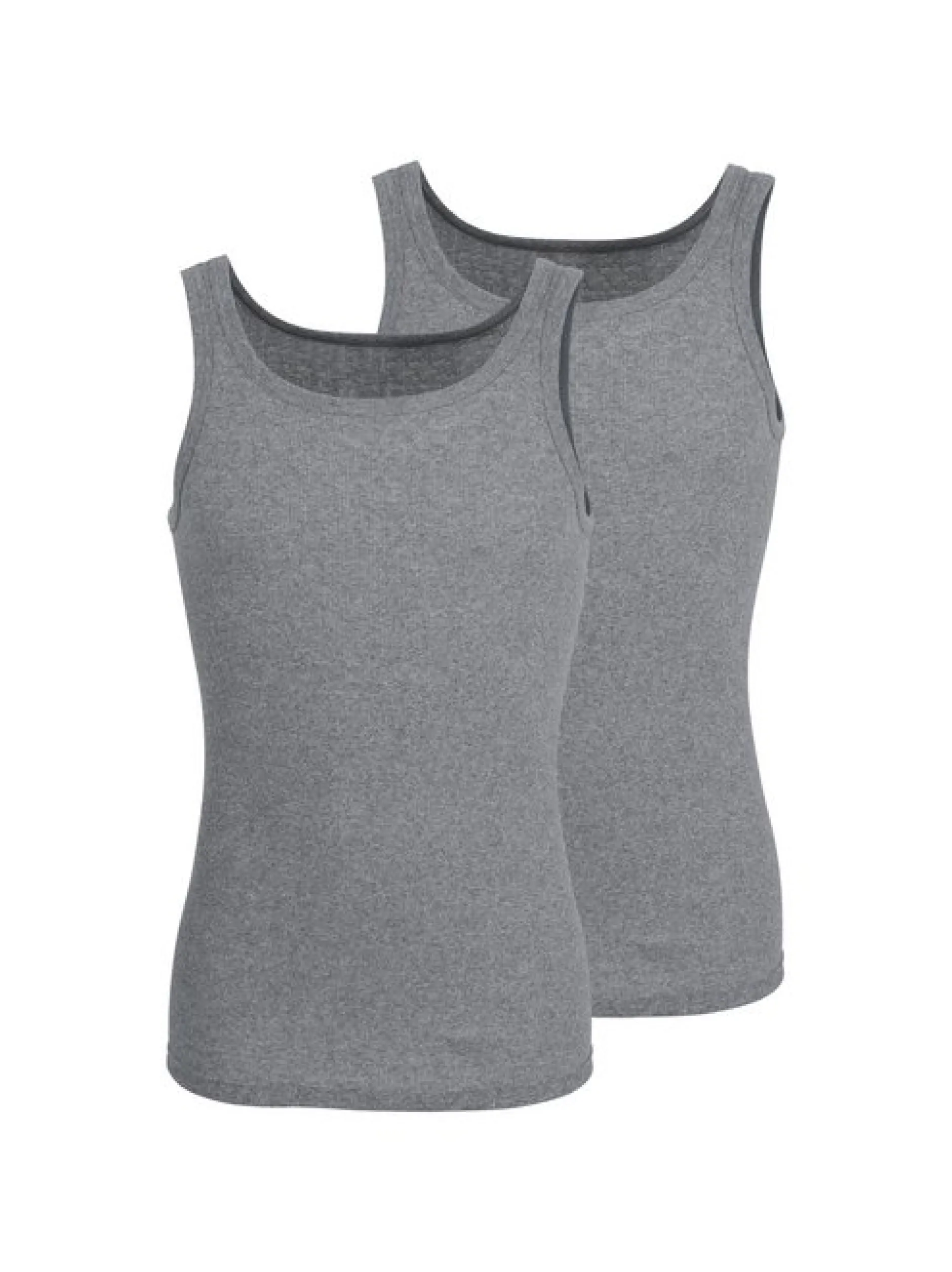 Ceceba Herren Tanktop - Classic Double Rib in grau