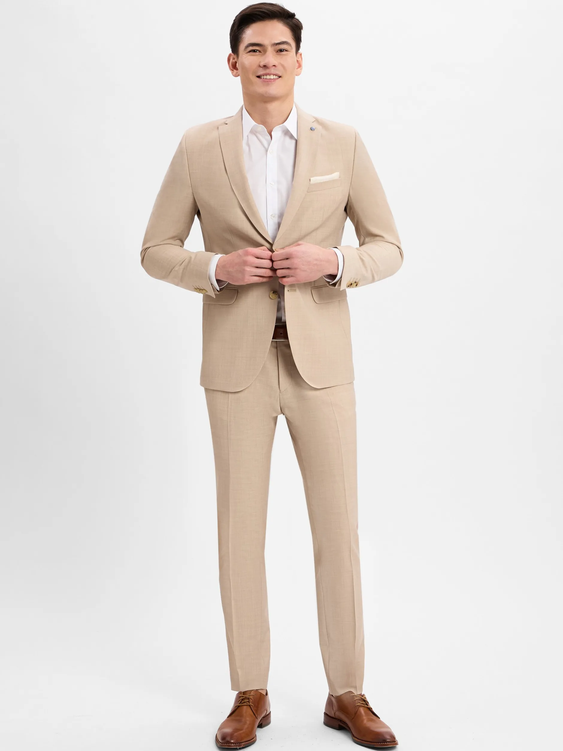 CG - CLUB of GENTS Herren - Baukasten Anzughose - Cedric in beige